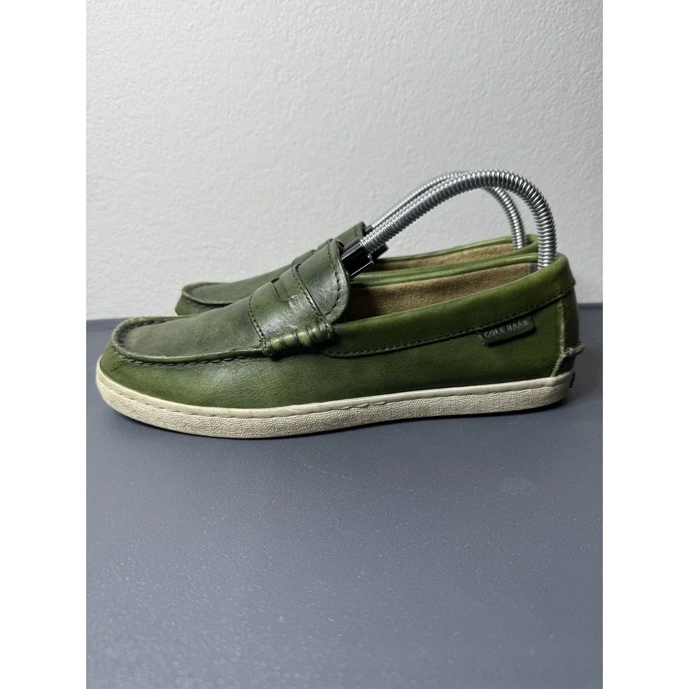 Cole Haan Shoes‎ Mens Size 7 Green Leather Penny Loafer Casual Slip On Grand.OS
